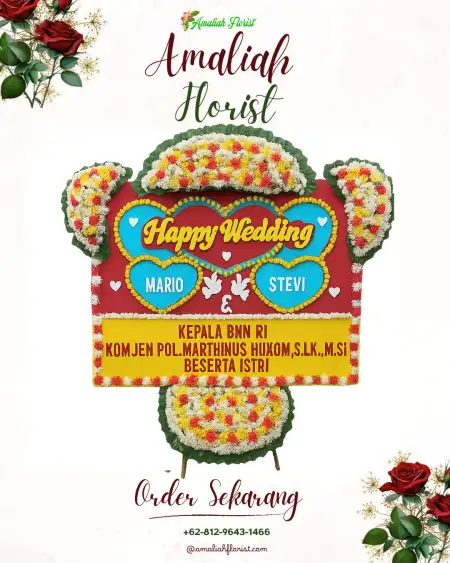 Papan Bunga Pernikahan Sumur